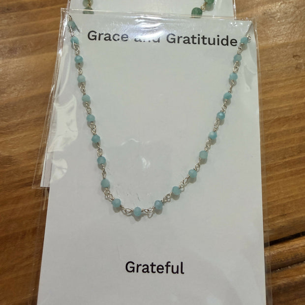 Grace and Gratitude Necklace in Silver - GGNKS