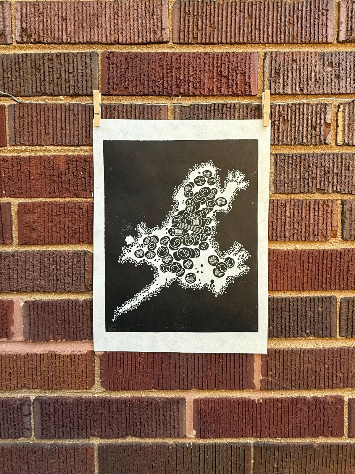 Chicago Rat Hole | Linocut Print | Wall Art