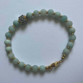 gemstone bracelet - amazonite with heart