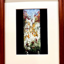 flower garden, arclytic paint on print ( 8 x 10 in frame)