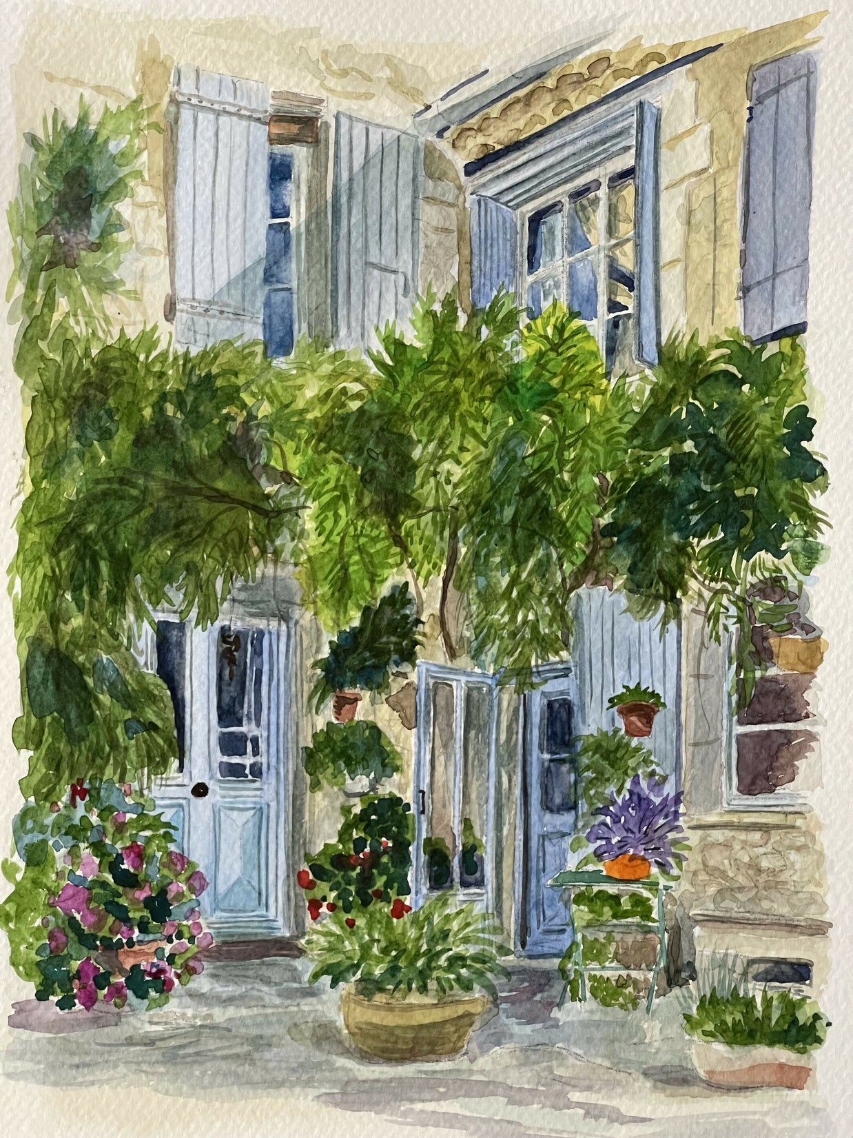 Serene Courtyard Corner