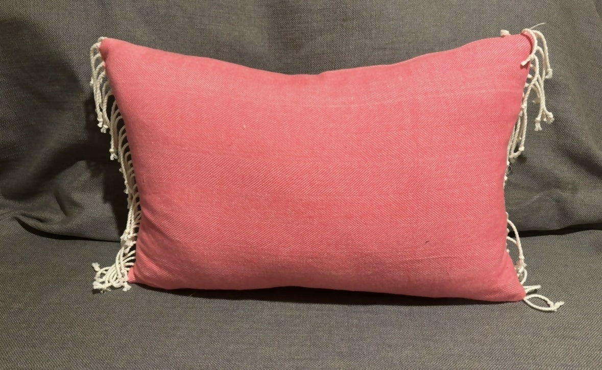 Pink shawl pillow