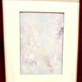 flowers in snow, arclytic paint on print ( without frame)