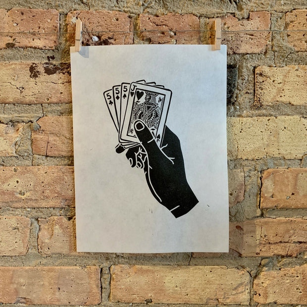 Fifteens (29) | Cribbage | Linocut Print | Wall Art