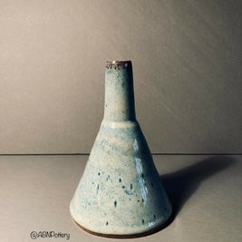 Blue Funnel Bud Vase