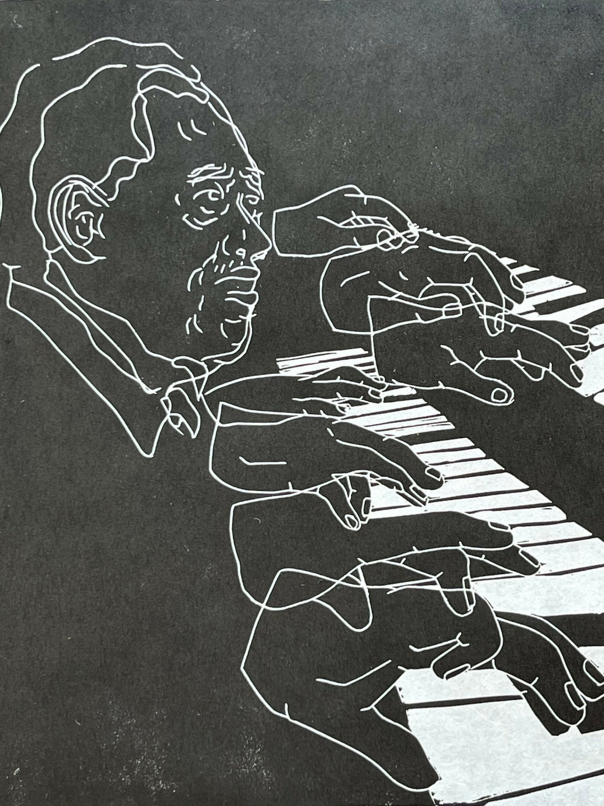 Duke Ellington | Jazz Pianist | Linocut Print | Wall Art