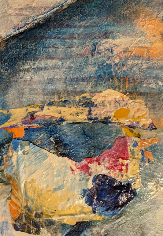 Abstract Acrylic/Multi Media Painting - Beneath the Surface