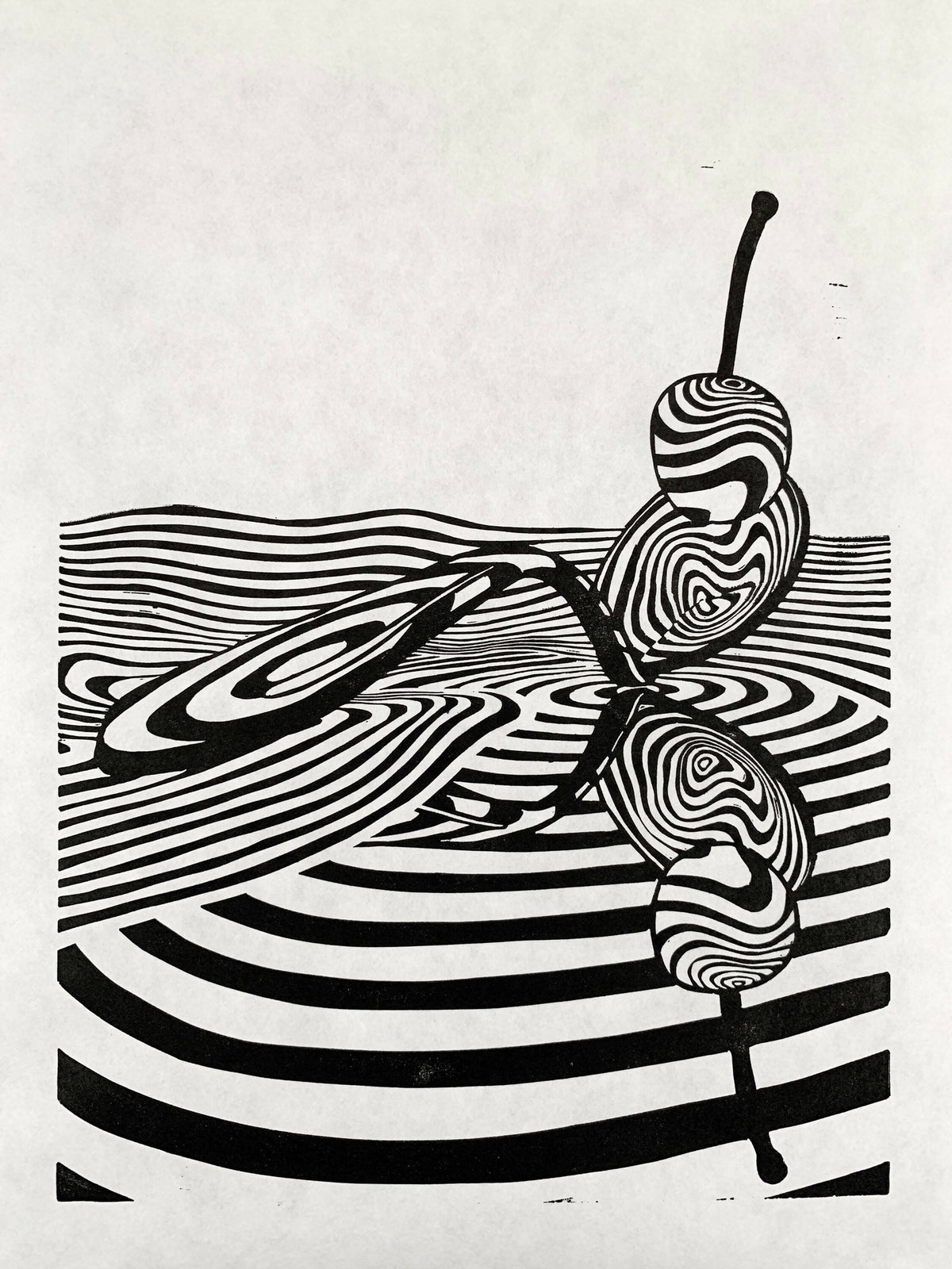 Spoonbridge and Cherry / Claes Oldenburg and Coosje van Bruggen | Linocut Print | Wall Art