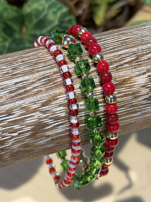 Merry & Bright Holiday Bracelet Trio Set