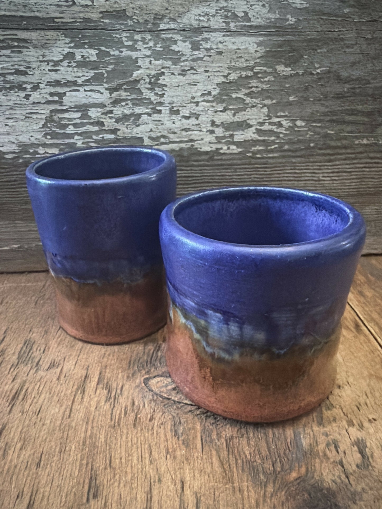 Copper & purple wine cups