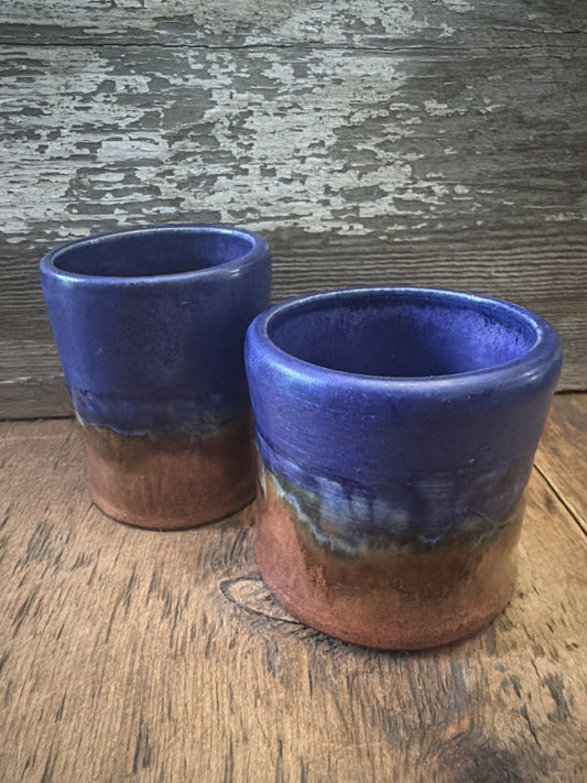 Copper & purple wine cups