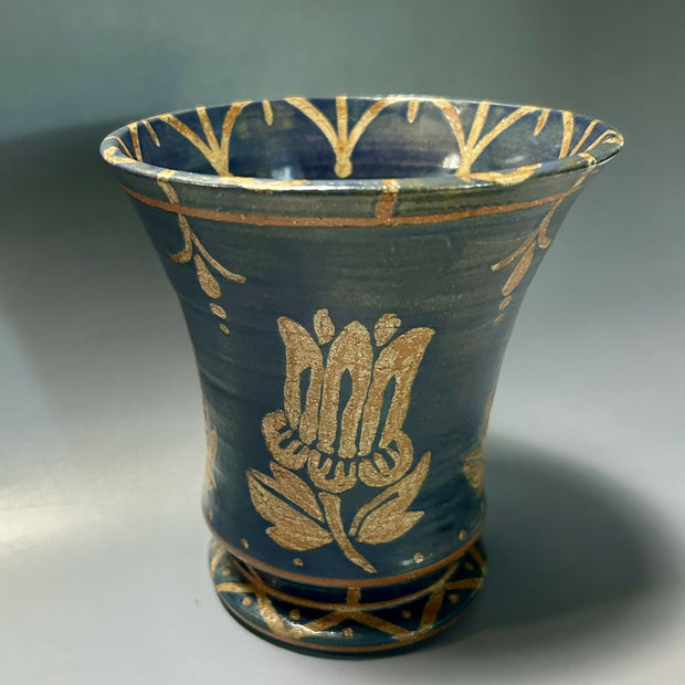 Blue flower vase