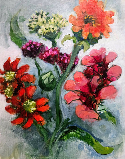 Wildflowers- Acrylic on Canvas Painting