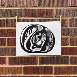 Cloudgate, Bean 01 | Millennium Park | Chicago | Linocut Print | Wall Art