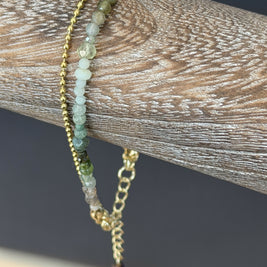 Duet Bracelet green/garnet