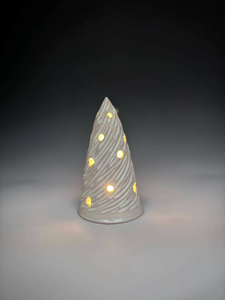 Cream Xmas Tree Luminary 3