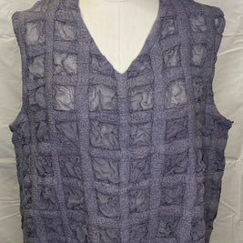 Grey Grid Felted Vest