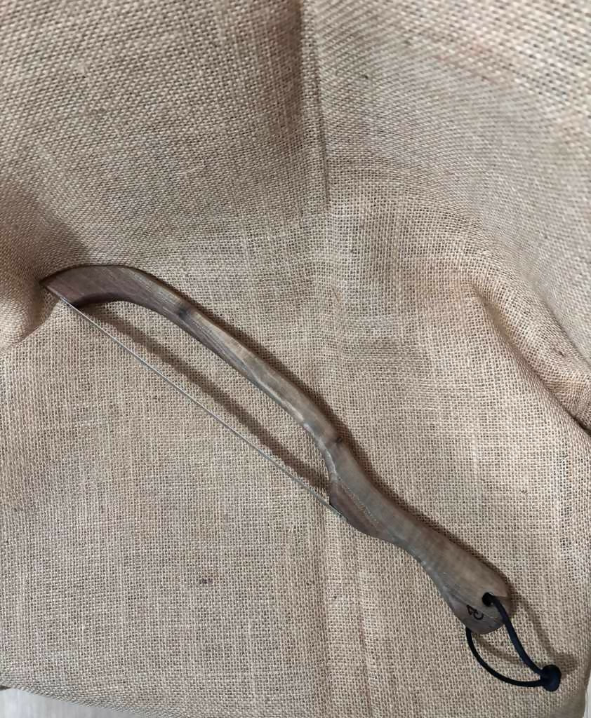 Black Walnut bow knife (bagel knife/sourdough knife)