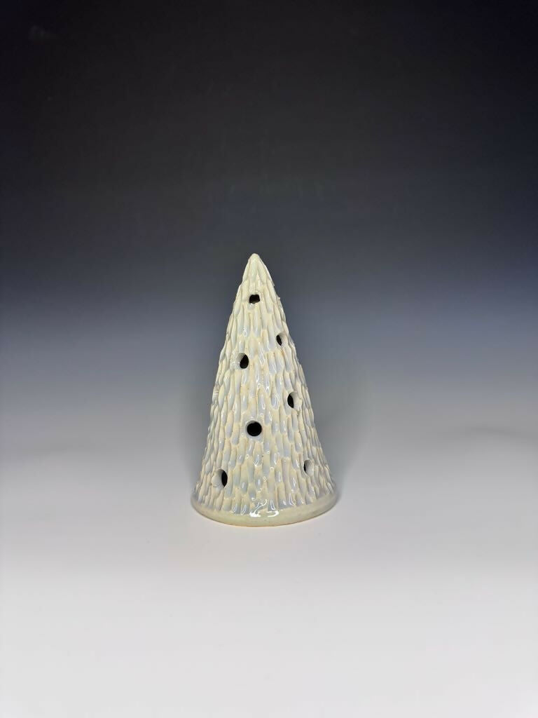 Cream Xmas Tree Luminary 2