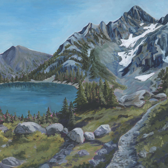 Strathcona Provincial Park Giclee Print on Stretched Canvas Hand Embellished