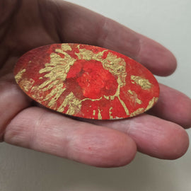 Oval handpainted pins