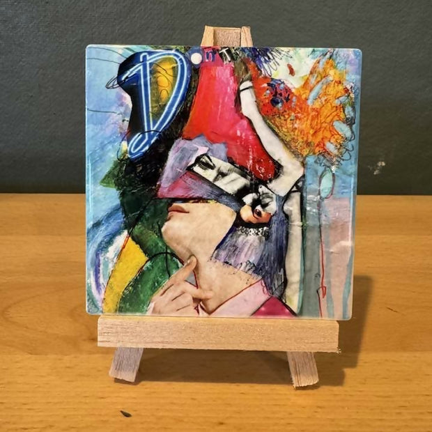 Don't Overthink It Art Tile/Roller Coaster