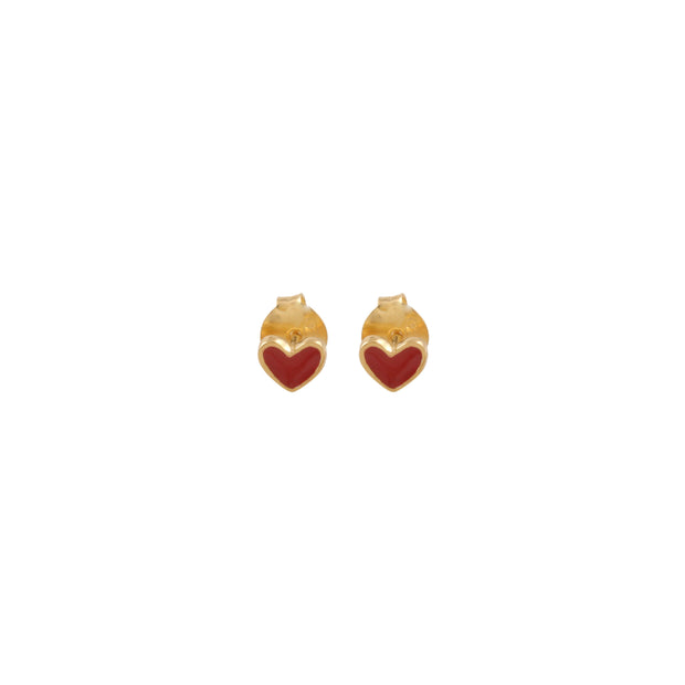 Heart Earrings /Pearl Bar in Sterling / Vermeil