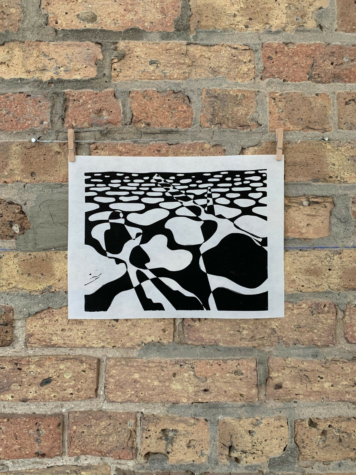 Lake Shore Drive 12 | Lake Michigan | Chicago | Linocut Print | Wall Art