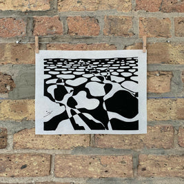 Lake Shore Drive 12 | Lake Michigan | Chicago | Linocut Print | Wall Art