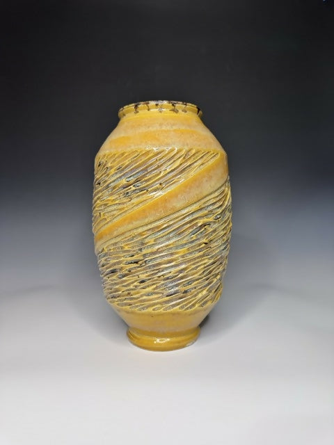 Spiraling Ceramic Vase