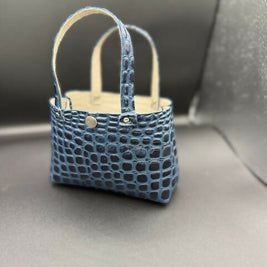 Faux alligator table topper mini handbag