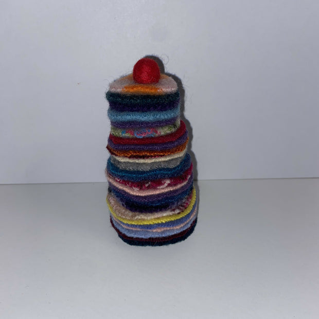 Mini Repurposed Sweater Felted Wool Tree