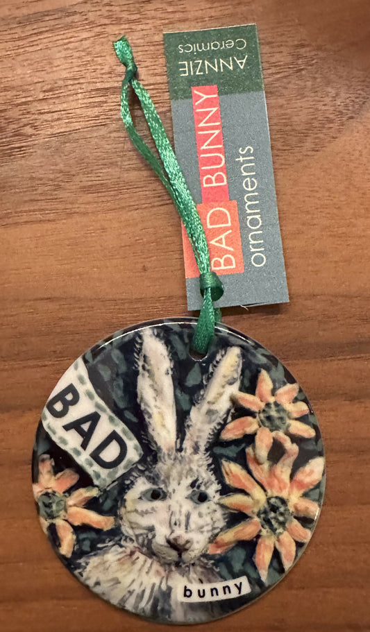 Bad Bunny with Orange Flower - Gloss finish