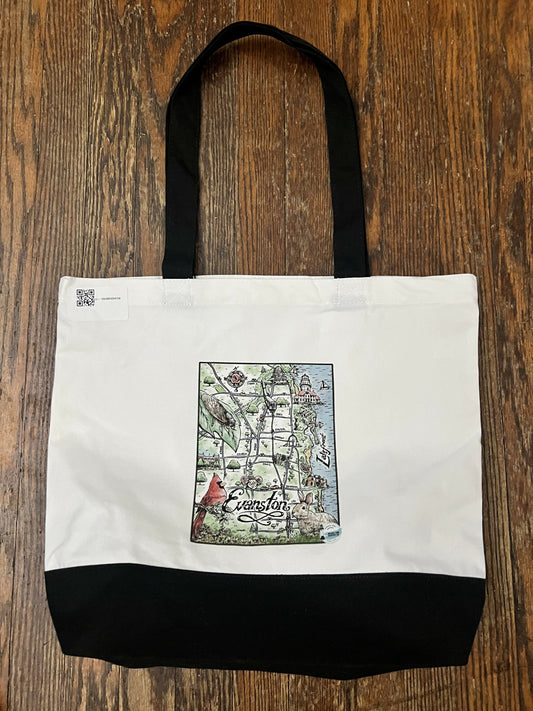 Evanston Plein Air Festival Tote with illustration by Matt LaFleur