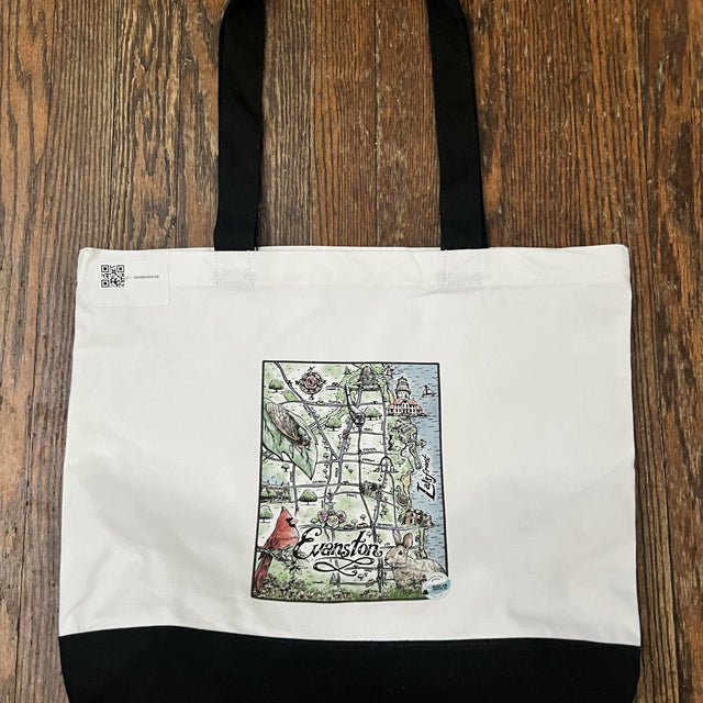 Evanston Plein Air Festival Tote with illustration by Matt LaFleur