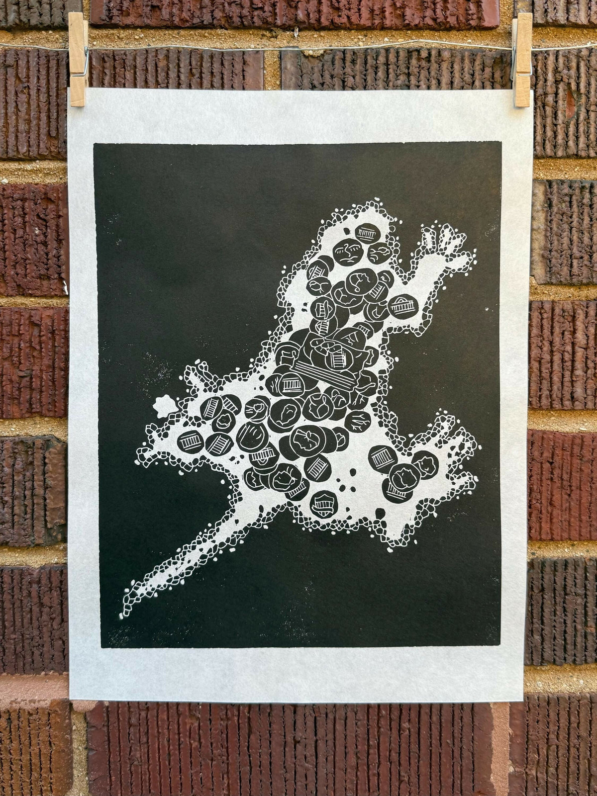 Chicago Rat Hole | Linocut Print | Wall Art