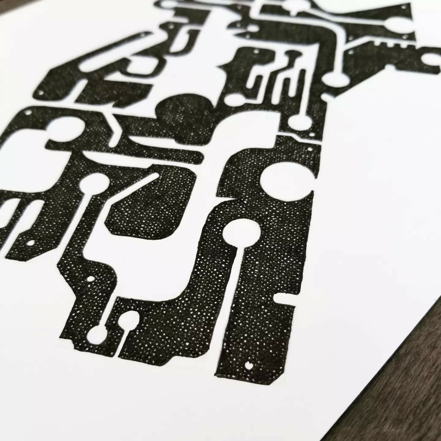 "Flirty Chatbot" - ink drawing