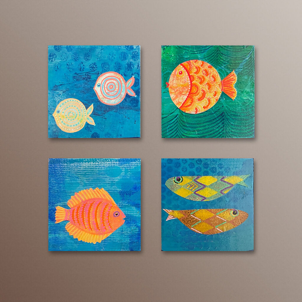 LH312 Fish Block Art