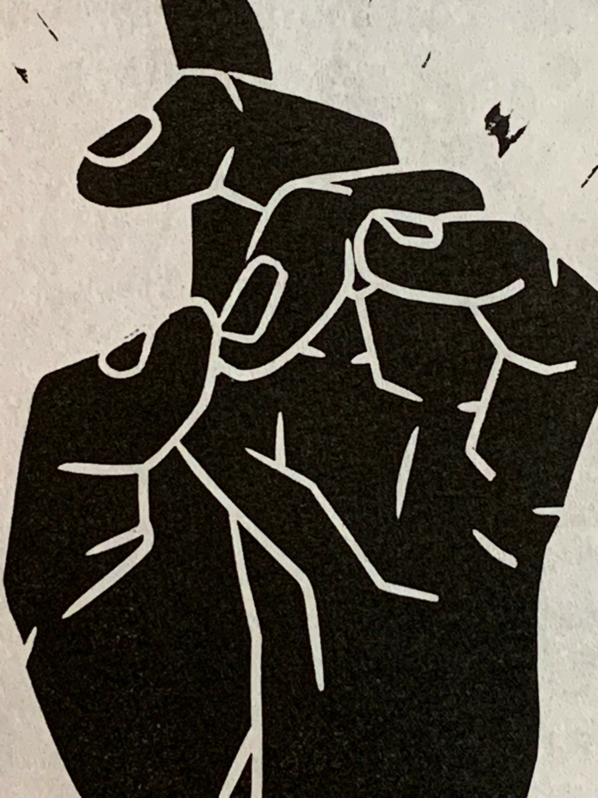 IC XC | Iconography Hand | Linocut Print | Wall Art