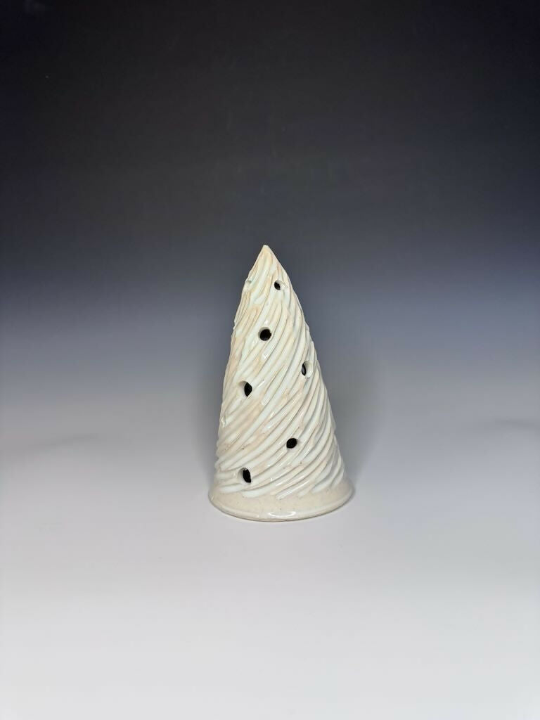 Cream Xmas Tree Luminary 3