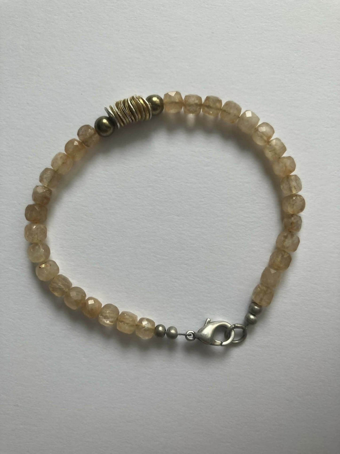 gemstone bracelet - golden rutilated quartz