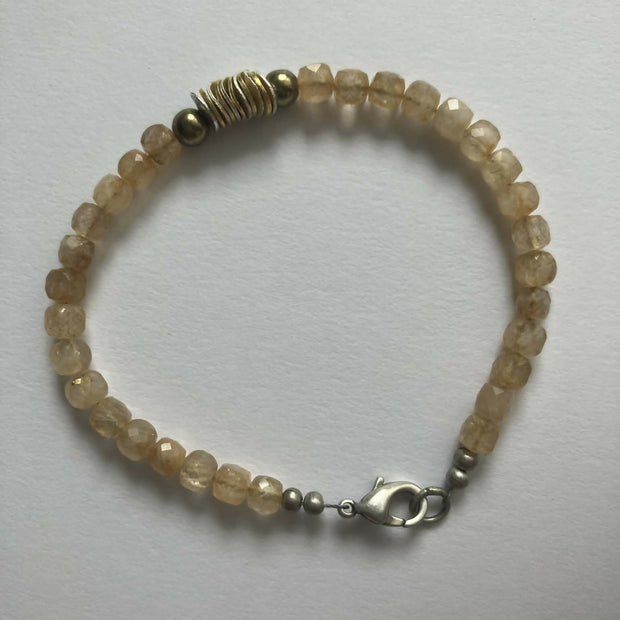 gemstone bracelet - golden rutilated quartz