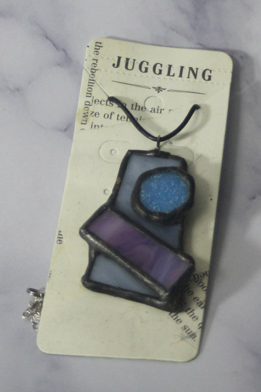 Layered Recycled Stained Glass Necklace