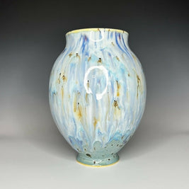 Blue Marbled Vase