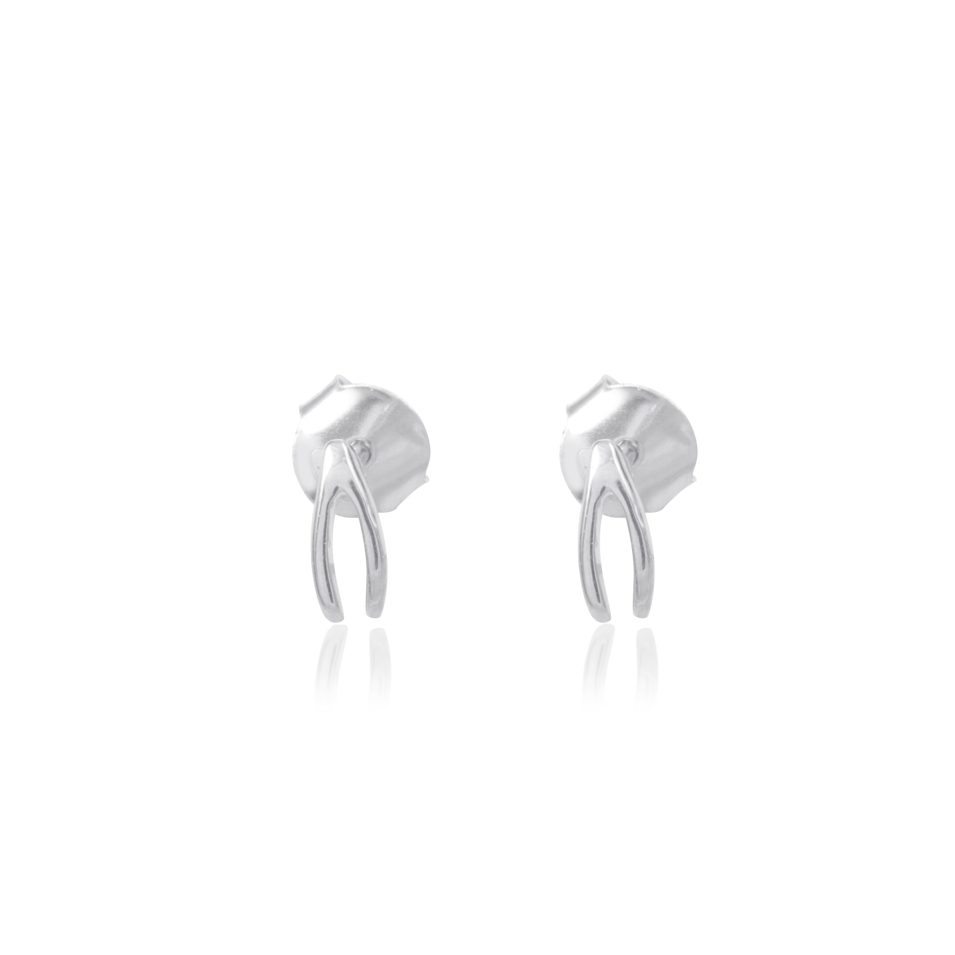 Wishbone Earrings / /horsehoe Vermeil / Sterling Silver