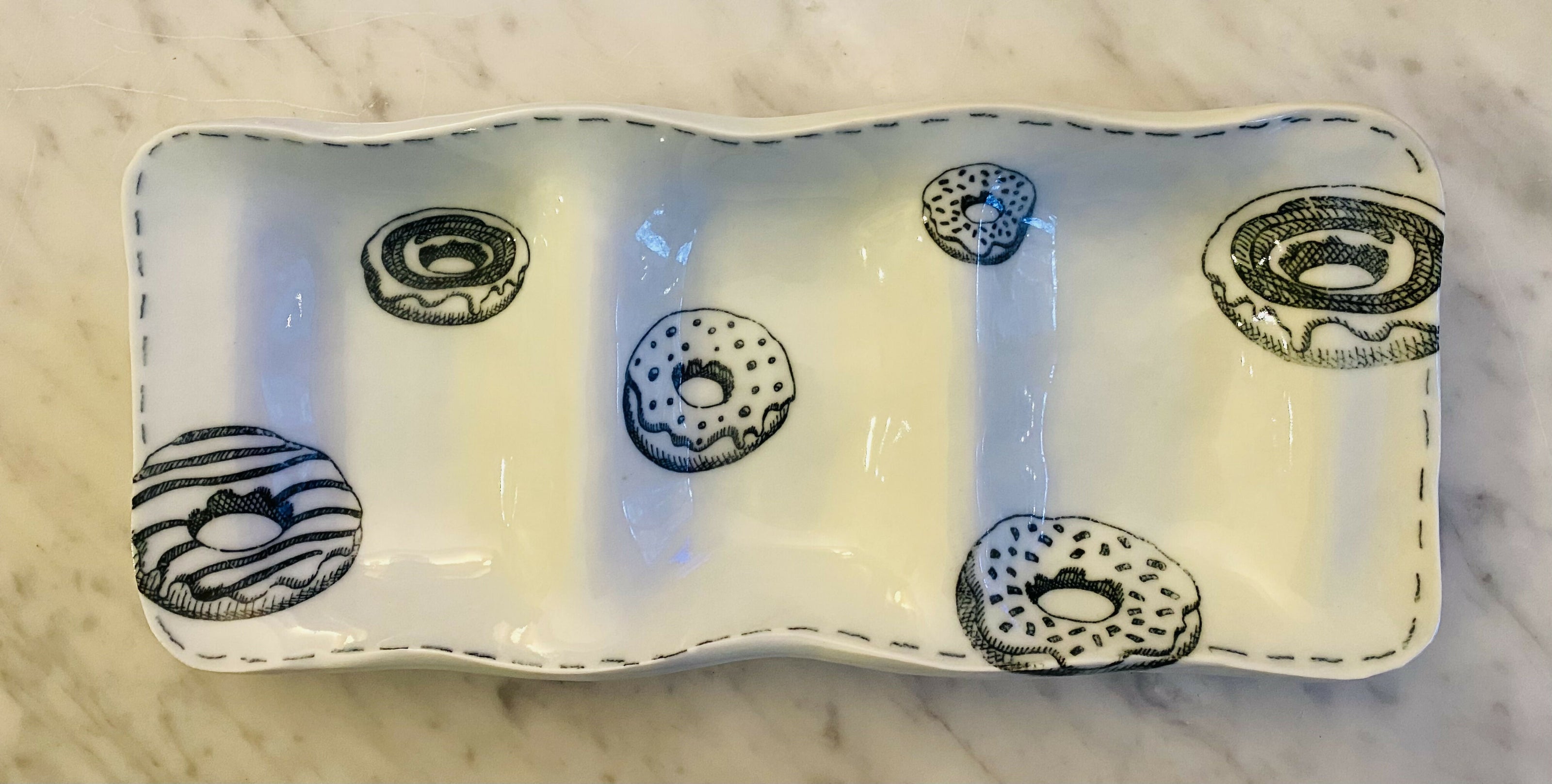 Rectangular 3 Section Dish-donuts
