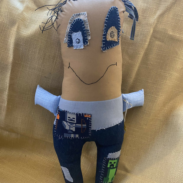 Mine craft denim monster