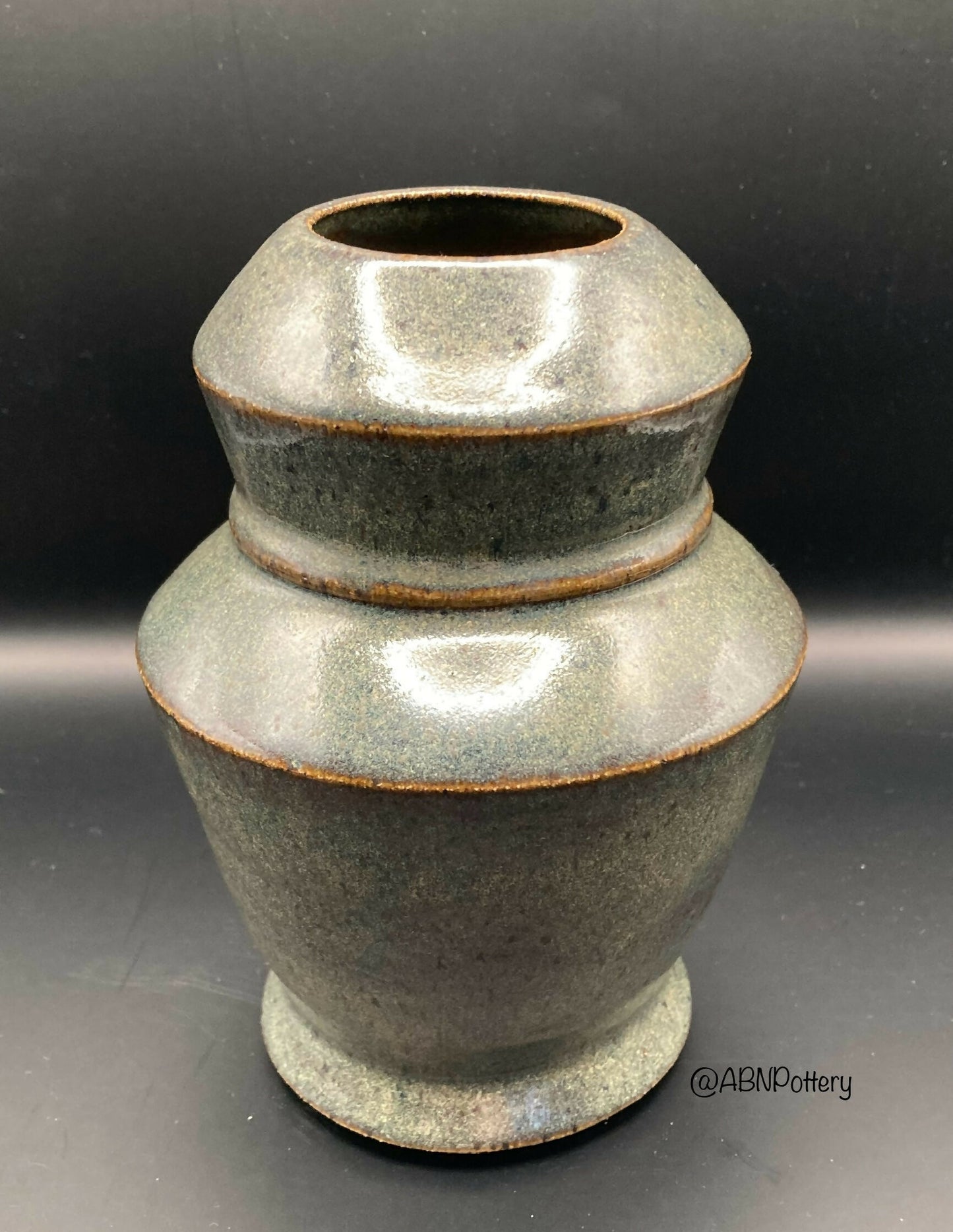 Angular Vase in Jade Green
