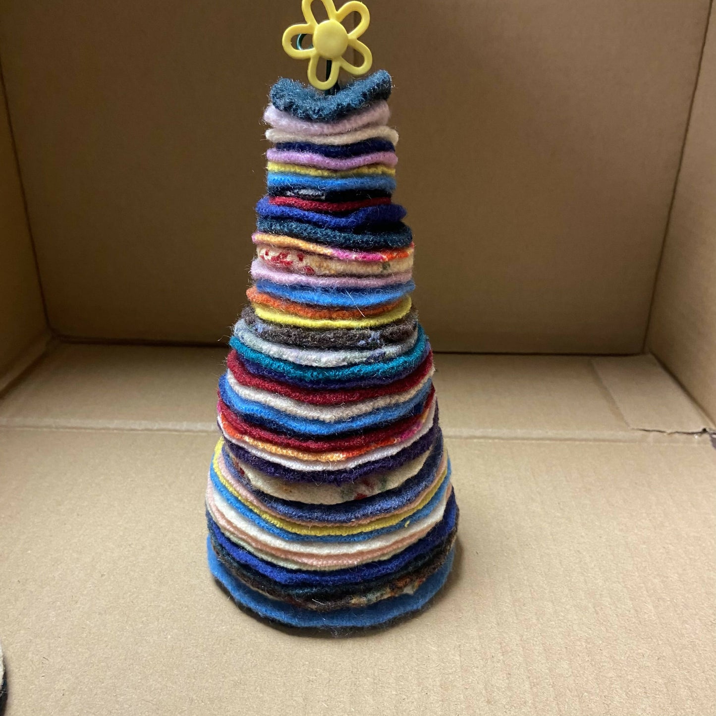 Large Repurposed Sweater Felted Wool Tree