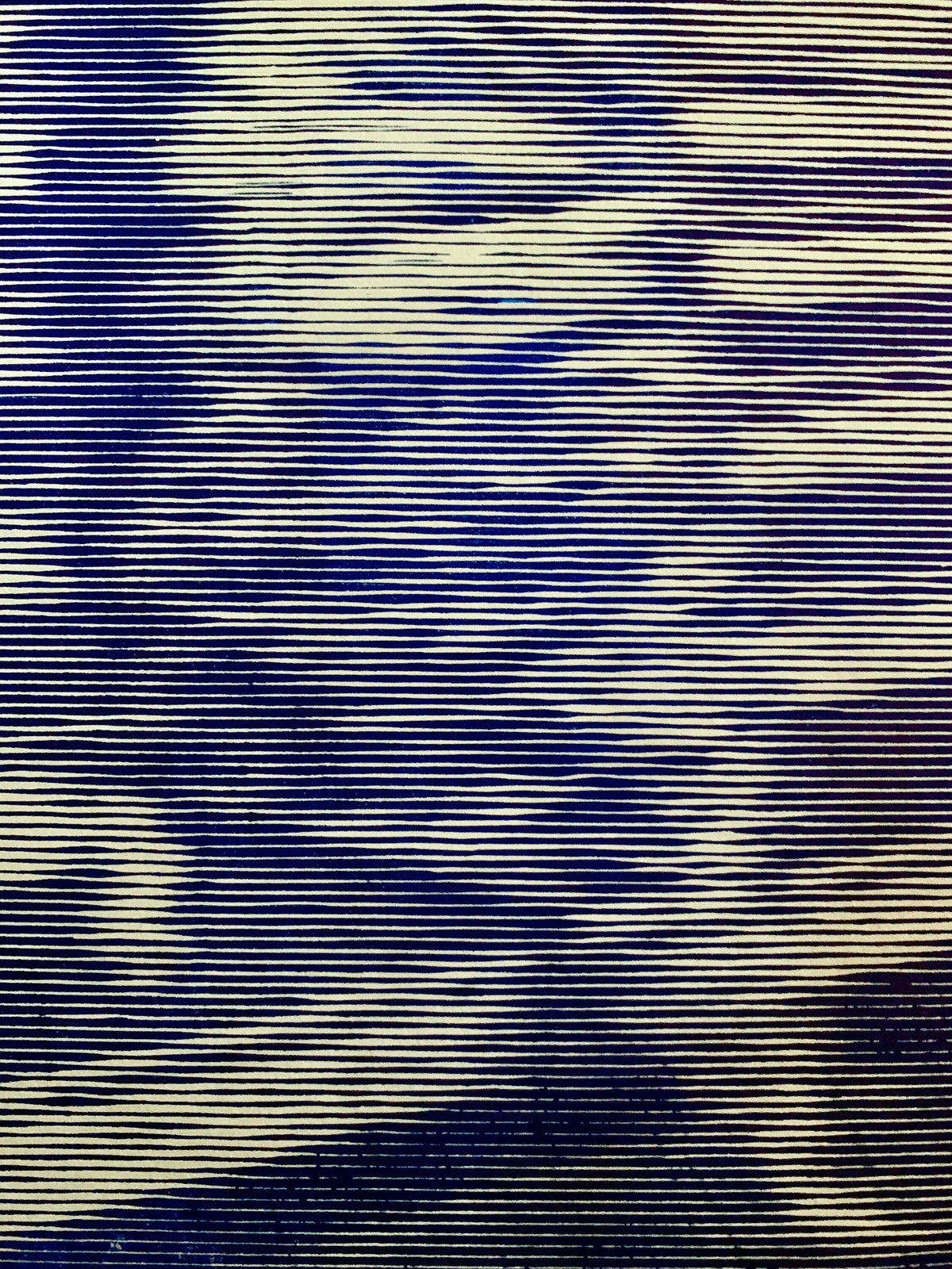 Woman Descending the Staircase / Gerhard Richter Inspired / Moire Test 04 | Linocut Print | Wall Art